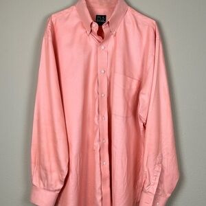 Joseph A Bank Traveler's Edition 100% Cotton Light Orange Shirt; Size L; Flaw